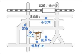 西之台会館図書室のマップ
